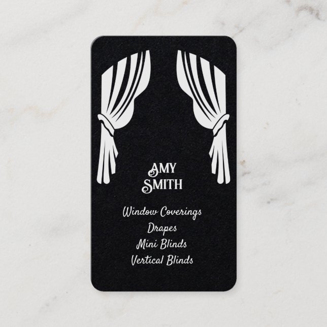 Couvre-fenêtres de rideaux Carte de visite QR pers (Devant)