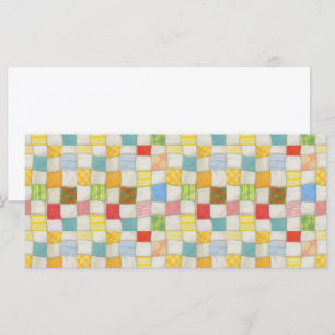 COUVRE-LIT PATCHWORK 4x9 Carte Plate / Blanc / Hor