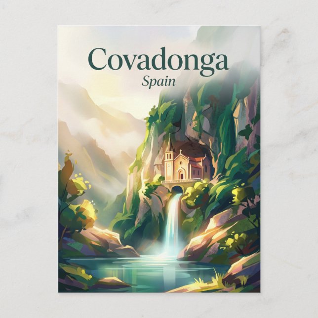 Covadonga Spanien Postkarte (Vorderseite)