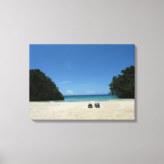 Cove Beach Jamaica Foto Wall Leinwand (Vorderseite)