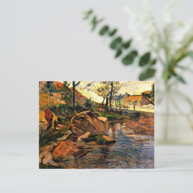 Cove gegenüber dem Hafen von Pont-Aven, Postkarte (Stehend Vorderseite)