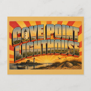 Cove Point Leuchtturm Chesapeake Bay Marsch Kunst Postkarte