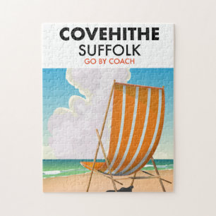 Covehement the suffolk beach travel poster