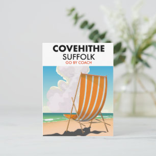 Covehithe Suffolk Strand Reiseplakat Postkarte