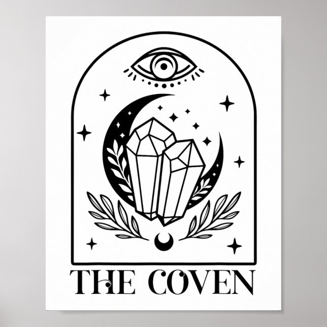 Coven Bride Witchy Gothic Wedding Bachelorette Poster (Vorne)