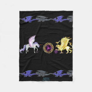 Coven-Symbol-Spiralen-Wesentlich-Einhorn Griffon Fleecedecke