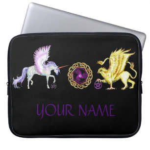 Coven-Symbol-Spiralen-Wesentlich-Einhorn Griffon Laptopschutzhülle