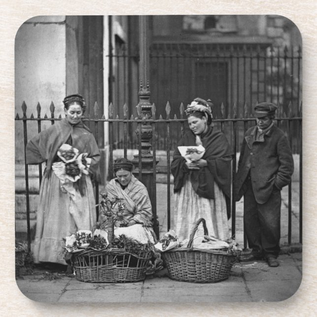 Covent Garten-Blumen-Frauen, 'vom Straßen-Leben in Getränkeuntersetzer (Vorderseite)