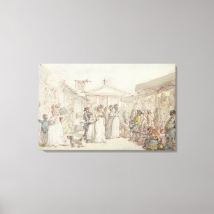 Covent Garten-Markt, c.1795-1810 (Feder, mit Leinwanddruck