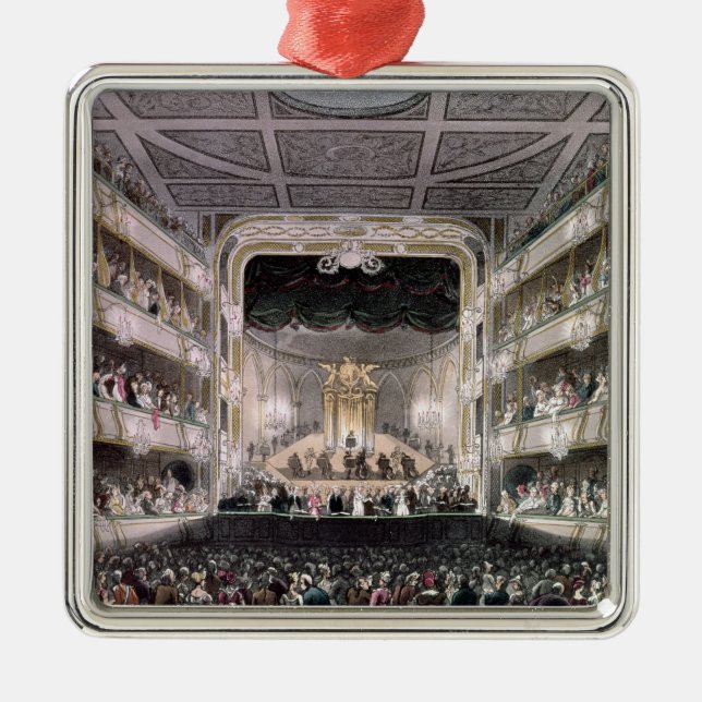 Covent Garten-Theater Silbernes Ornament (Vorne)
