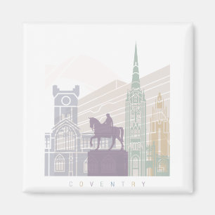 COVENTRY SKYLINE POSTER PASTEL MAGNET
