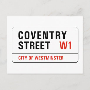 Coventry Street, London Street Sign Postkarte