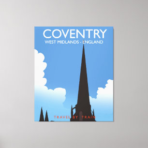 Coventry West Midlands England Zug Reiseplakat Leinwanddruck