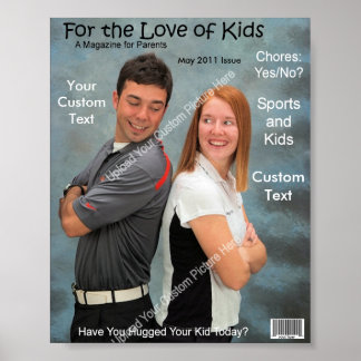 Cover des benutzerdefinierten Magazins, Kinder Poster