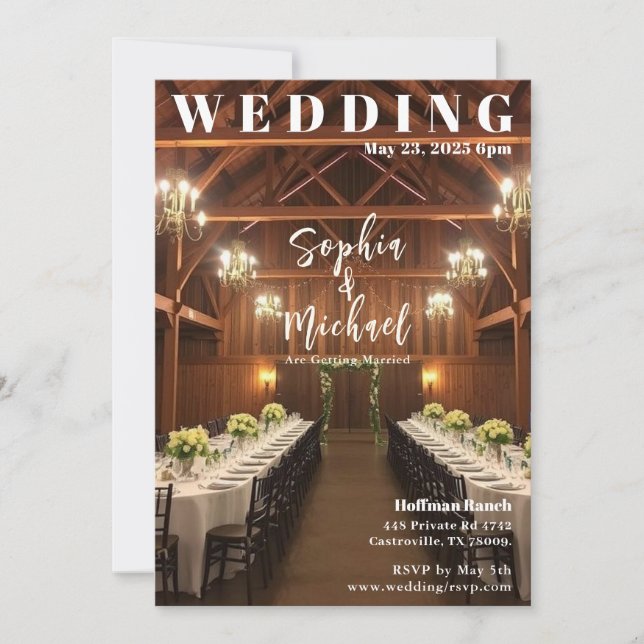 Cover des Country Wedding Magazine Einladung (Vorderseite)