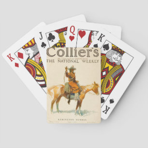 "Cover des Vintagen Colliers Magazine" Spielkarten