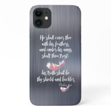 Cover mit seinen Feathers Psalms KJV Bible Verse