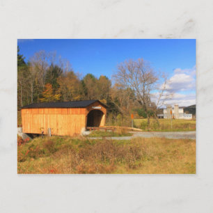 Covered Bridge and Farm South Randolph Vermont Postkarte
