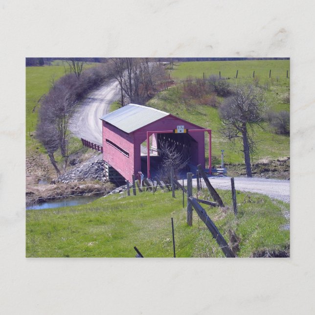 Covered Bridge in the Outaouais Postkarte (Vorderseite)