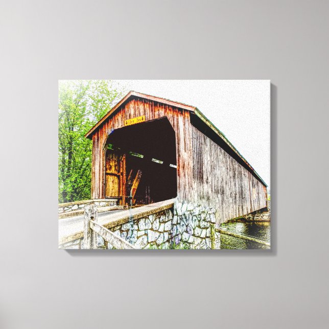 Covered Bridge — Leinwand Art Print (Vorderseite)