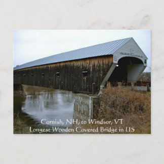 Covered Bridge Postcard Postkarte