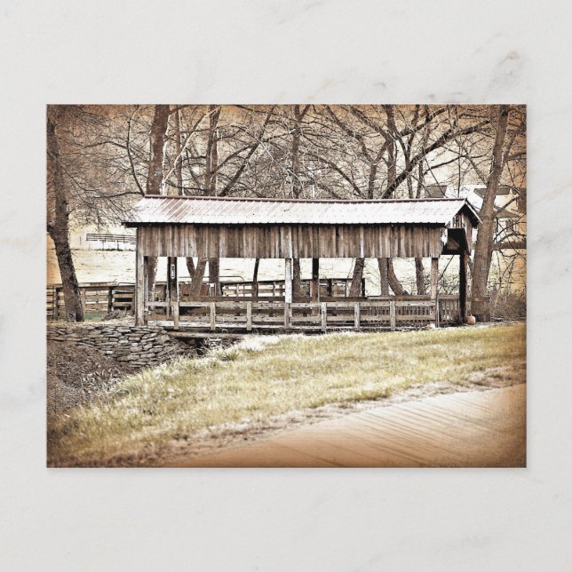 Covered Bridge Postkarte (Vorderseite)