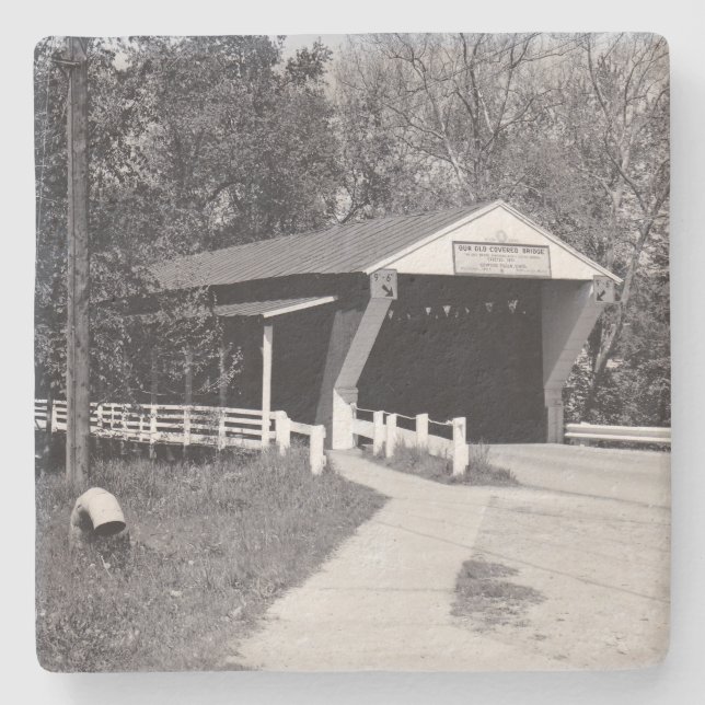 Covered Bridge Steinuntersetzer (Vorderseite)