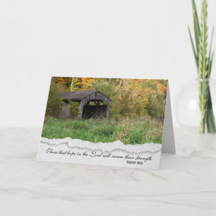 Covered Bridge Sympathy Card Karte