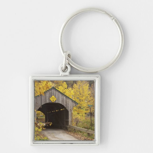 Covered bridge, Vermont, USA 2 Schlüsselanhänger (Vorne)