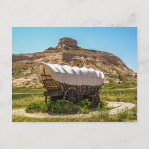 Covered Wagon at Scotts Bluff National Denkmal Postkarte