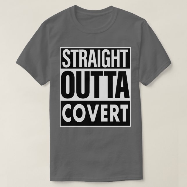 Covert Name gerade Outta Covert T-Shirt (Design vorne)