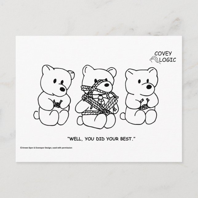 Covey Logic "Do Your Best" Postcard Postkarte (Vorderseite)