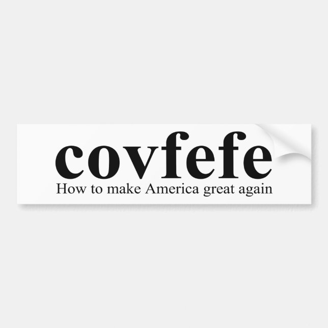 Covfefe Definition Trump Autoaufkleber (Vorne)