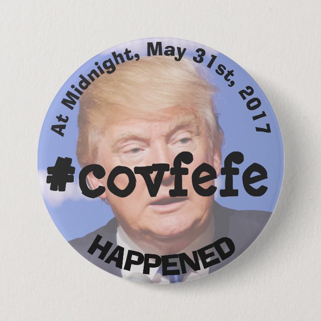 #covfefe Donald Trump tweeten Knopf Button (Vorderseite)