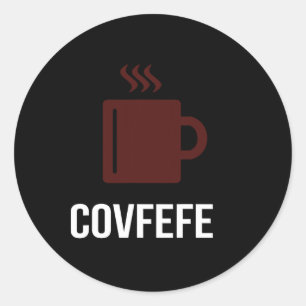 Covfefe-Kaffee Präsident Donald Trump Meme Runder Aufkleber