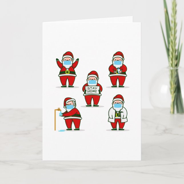 covianische Weihnachten Gesichtsmaske Arzt Einladung (Vorderseite)