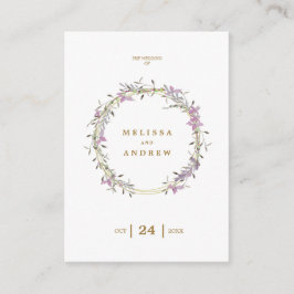 Covid19 Details Custom Lilac Elegant Garland Begleitkarte