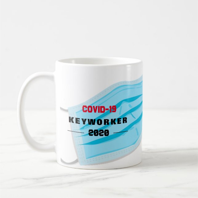 Covid19 KEYWORKER 2020 - Mug personnalisable (Gauche)