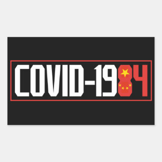 COVID-1984 RECHTECKIGER AUFKLEBER