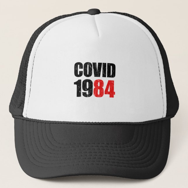 Covid 1984 truckerkappe (Vorderseite)
