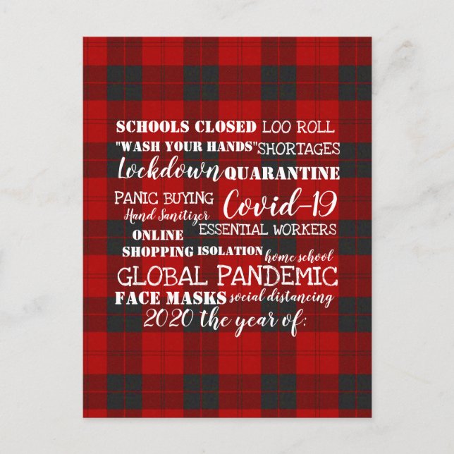 covid-19 2020 Jahr der Schließfächer Postkarte (Vorderseite)