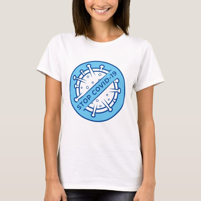 Covid-19 anhalten T-Shirt (Vorderseite)