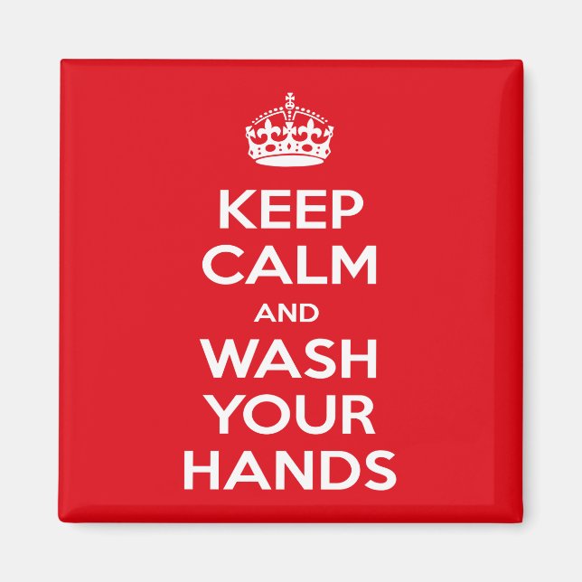 Covid-19, Coronavirus, Behalten Calm Magnet (Vorne)