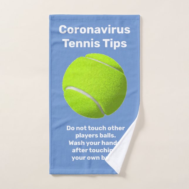 Covid-19 Coronavirus Tennis Tips (Serviette à main)