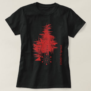 COVID-19 Erfahrung, Red Black Virus verbreitet Cus T-Shirt