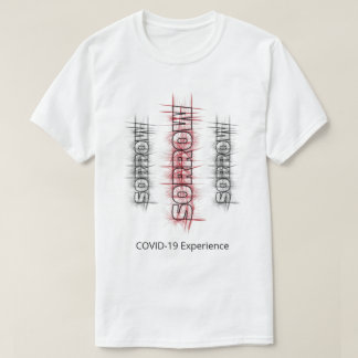COVID-19 Erfahrung, Sorrow Virus Schwarz Red Custo T-Shirt