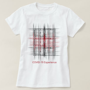 COVID-19 Erfahrung, Tod, Pandemie, Rot und Schwarz T-Shirt