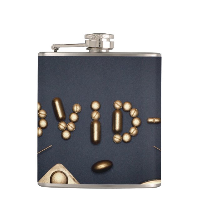 Covid-19 Flachmann (Vorderseite)