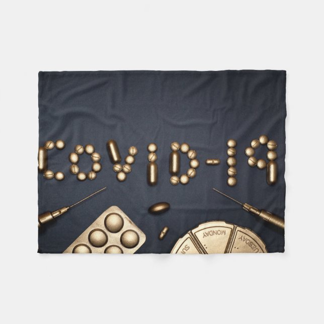 Covid-19 Fleecedecke (Vorderseite (Horizontal))
