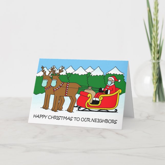 Covid 19 Frohe Weihnachten für die Nachbarn (Vorderseite)